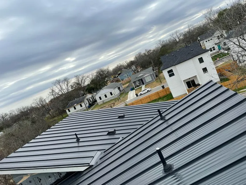 Standing seam metal roof panels with vents for Skylight Repair in Tolleson